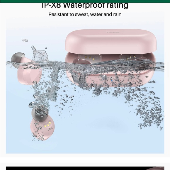 Wireless earbuds TOZO T12 rose gold - Picture 7 of 8